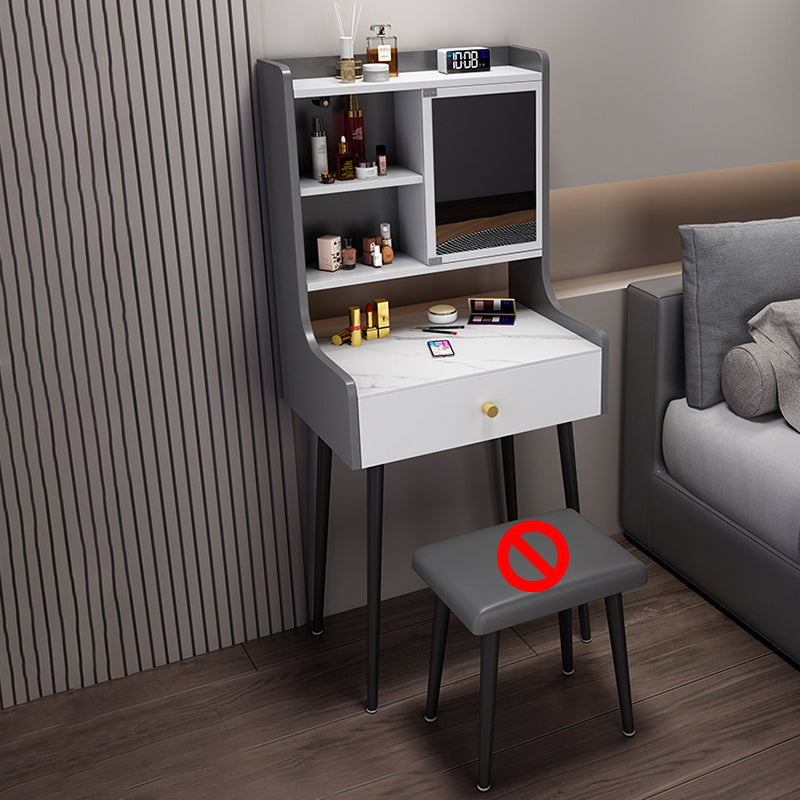 Makeup Table with 1 Drawers and Mirror 17.12" Wide Vanity Tables