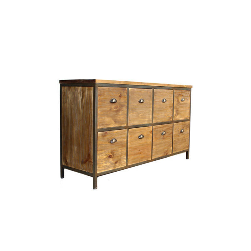 29.5" Tall Solid Wood Apothecary Accent Chest Rectangular Storage Cabinet with Drawers