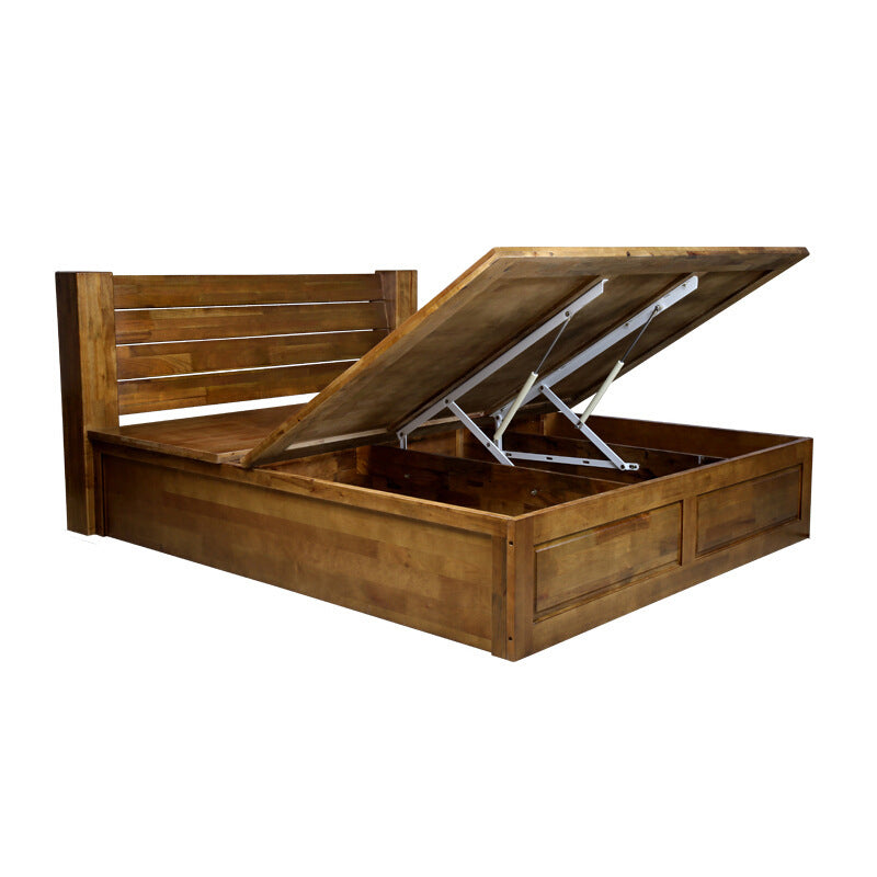 Traditional Solid Wood Standard Rectangular Open-Frame Headboard Bed