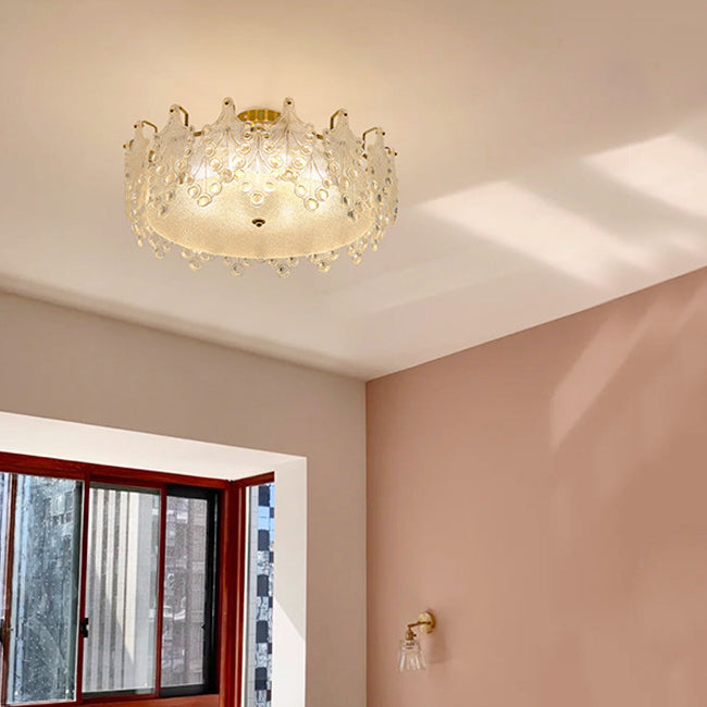 Nordic Glass Ceiling Light Simple Flush Mount Light Fixture for Sitting Room