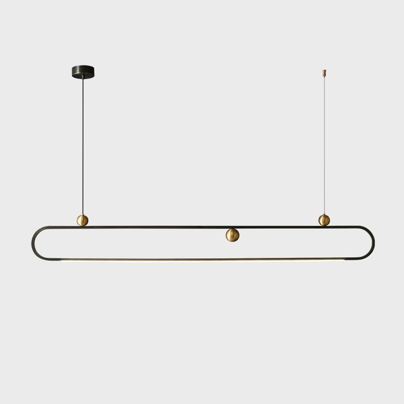Metal Linear Island Pendant Lights Modern 1-Light Island Pendant Lighting