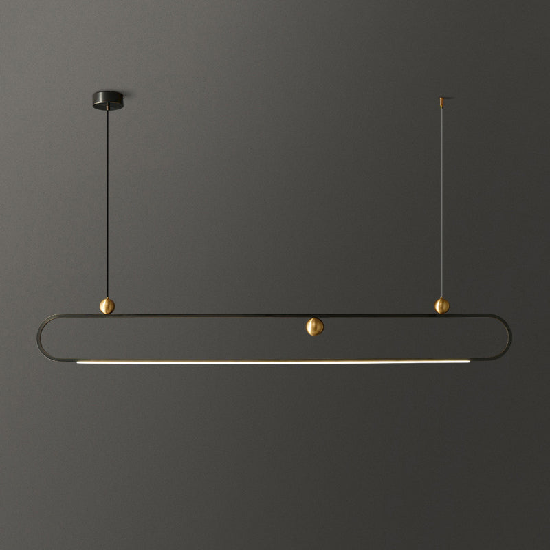 Metal Linear Island Pendant Lights Modern 1-Light Island Pendant Lighting