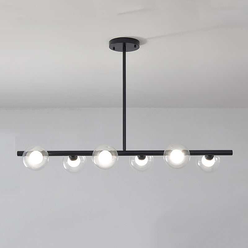 Glass Linear Island Lighting Simplicity Pendant Light Fixture for Dining Room