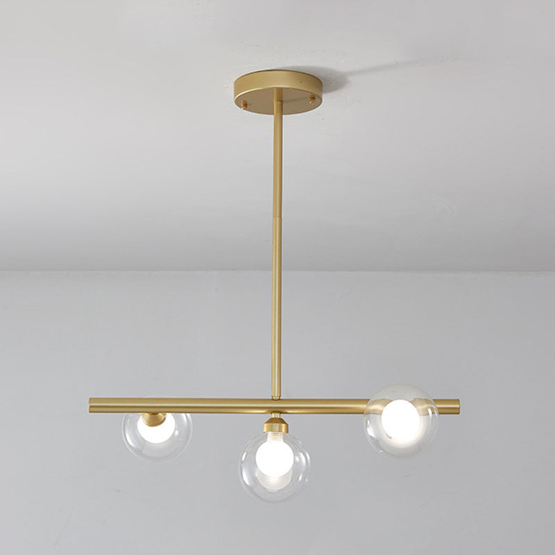 Glass Linear Island Lighting Simplicity Pendant Light Fixture for Dining Room