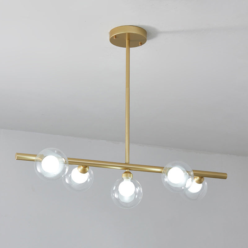 Glass Linear Island Lighting Simplicity Pendant Light Fixture for Dining Room