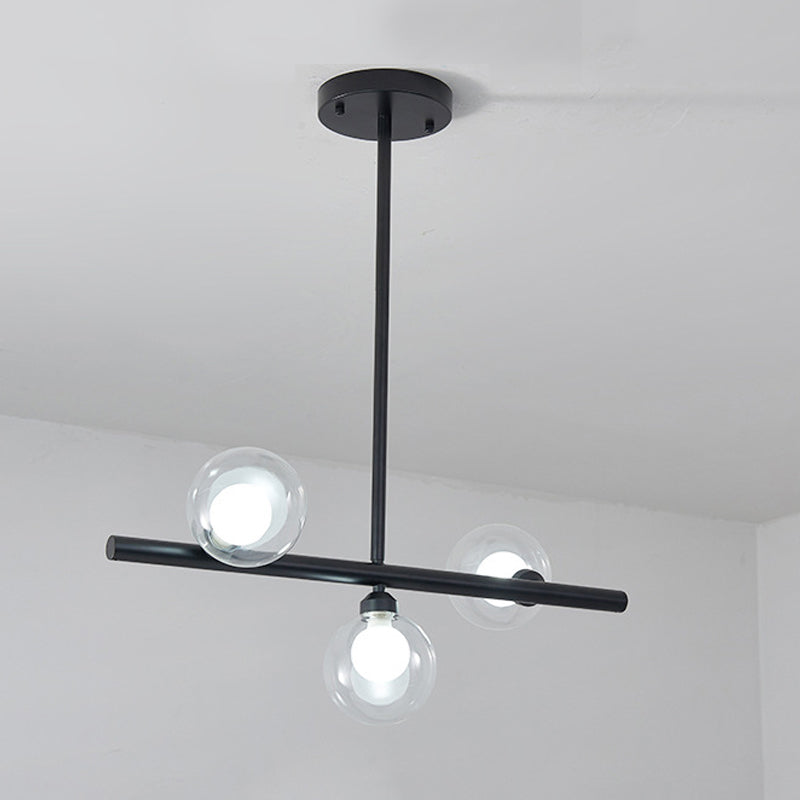 Glass Linear Island Lighting Simplicity Pendant Light Fixture for Dining Room