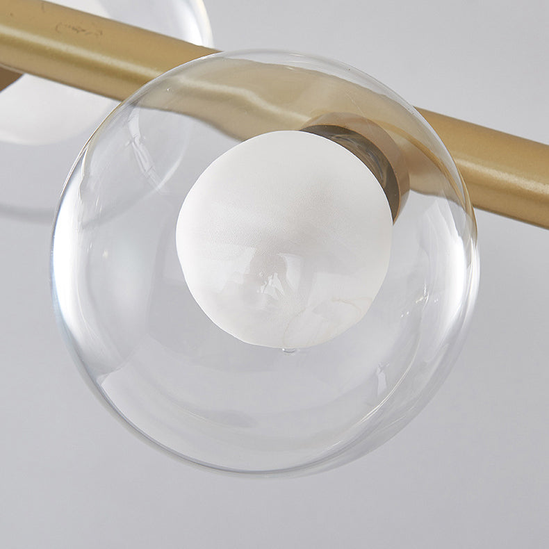 Glass Linear Island Lighting Simplicity Pendant Light Fixture for Dining Room