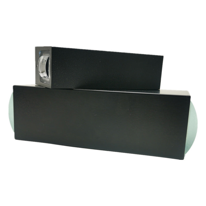 Contemporary Rectangular Wall Sconce Metal 2 Lights Wall Light in Black