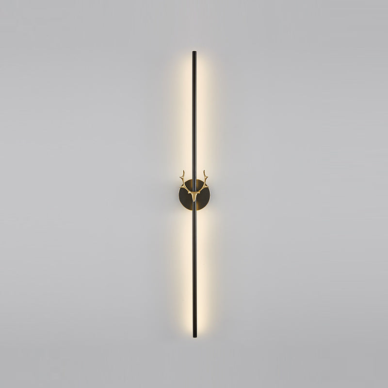 Contemporary LED Wall Sconce Thin-Line Sconce Lighting with Brass for Bedroom