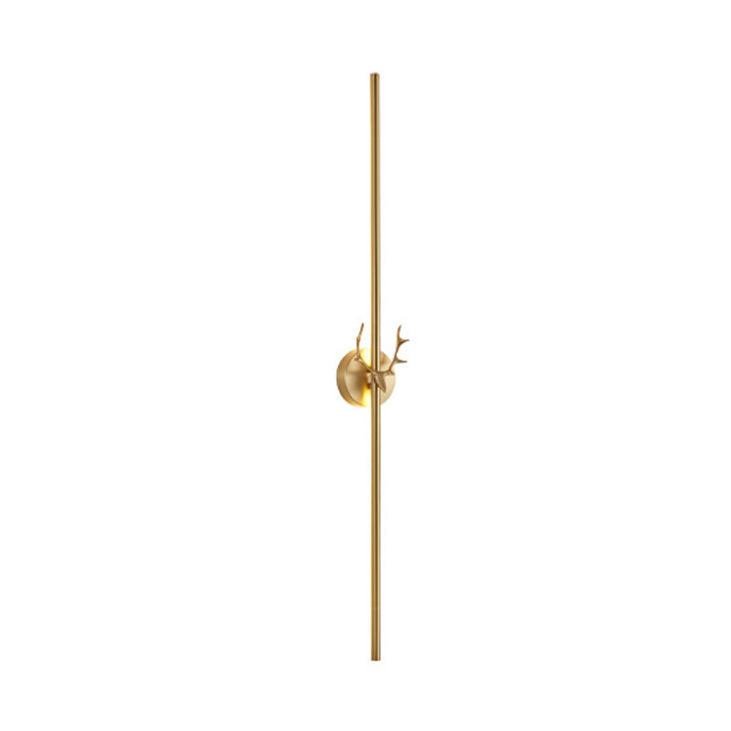 Contemporary LED Wall Sconce Thin-Line Sconce Lighting with Brass for Bedroom