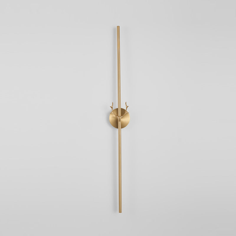 Contemporary LED Wall Sconce Thin-Line Sconce Lighting with Brass for Bedroom
