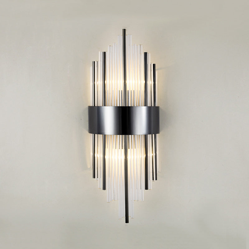 Crystal Geometric Shape Wall Light Modern Style 2 Lights Wall Light Sconce