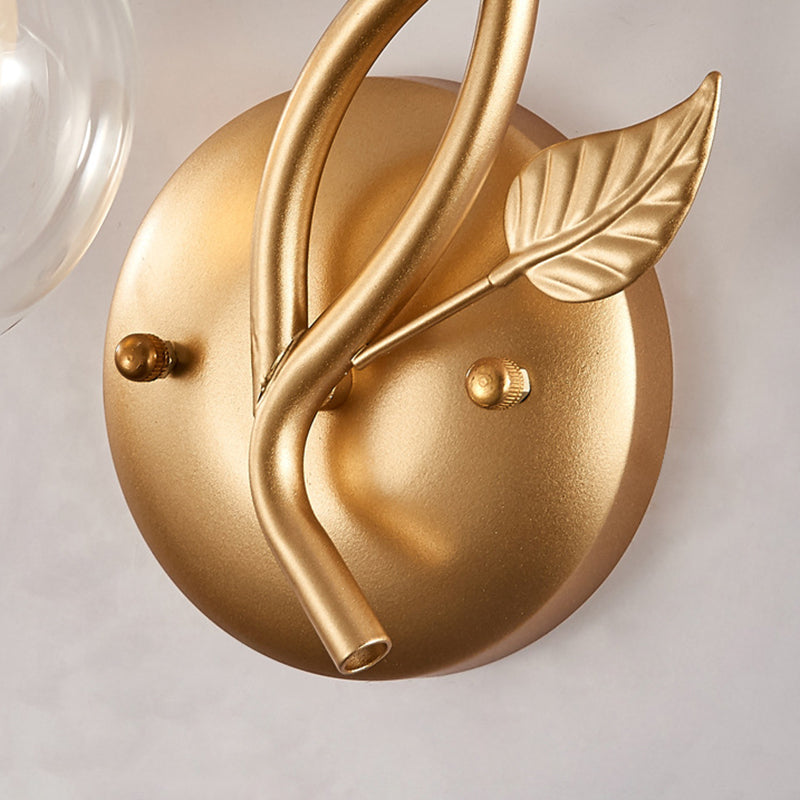 Industrial Style Ball Wall Sconce Glass 2 Light Sconces for Dining Room