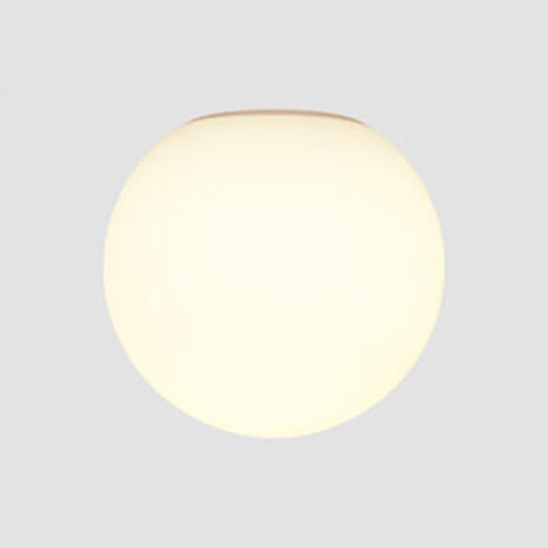 Glass Ball Wall Mount Light Fixture Simple 1 Light Wall Lamps in White