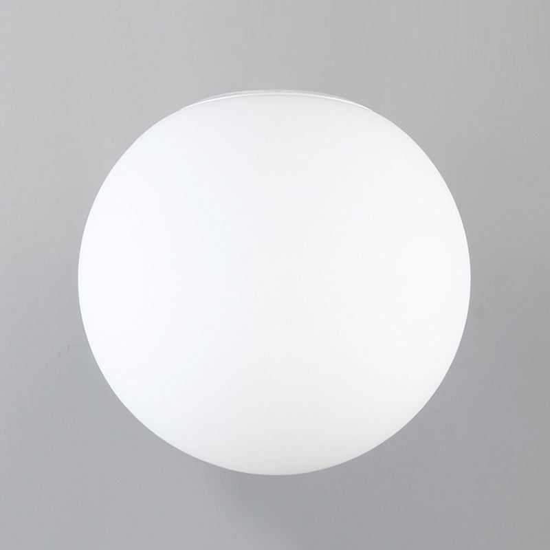 Glass Ball Wall Mount Light Fixture Simple 1 Light Wall Lamps in White