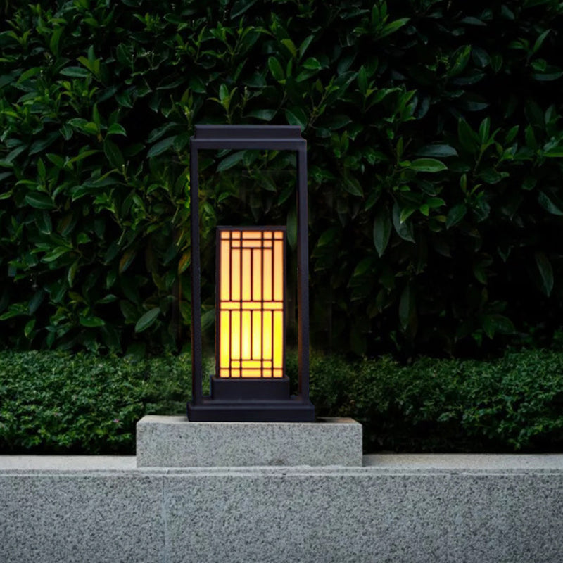 Modern Simple Solar Energy Outdoor Lamp Rectangle Shape Outdoor Light for Courtyard