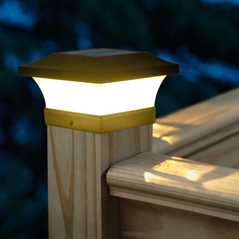 Modern Simple Plastic Outdoor Lamp Square Shape Outdoor Light for Courtyard