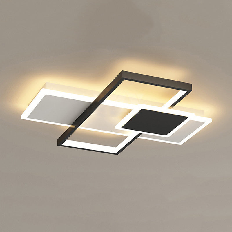 Geometric LED Flush Mount Lighting Modern Metal Ceiling Light