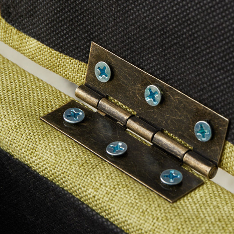 Modern Ottoman Solid Color Square Storage Cotton Linen Fade Resistant Ottoman