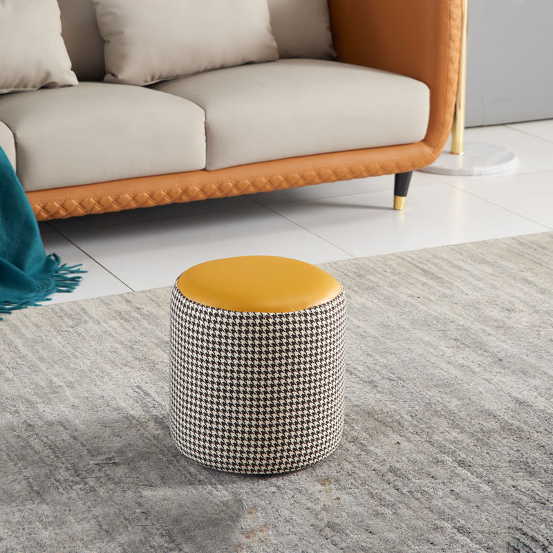 Modern Stain Resistant Pouf Round Shape Pouf for Living Room