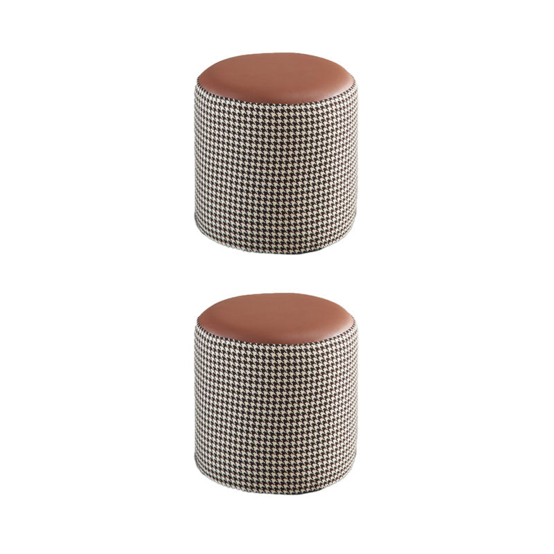 Modern Stain Resistant Pouf Round Shape Pouf for Living Room