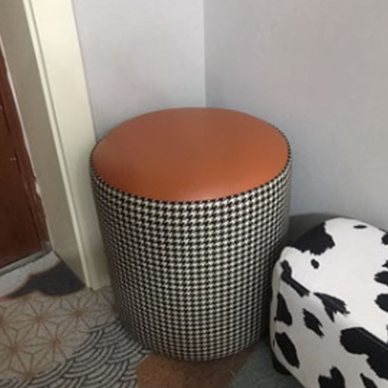 Modern Stain Resistant Pouf Round Shape Pouf for Living Room