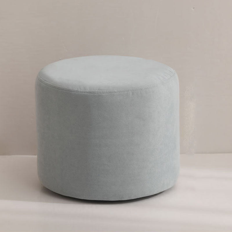 Contemporary Pure Color Footstool Round Tear Resistant Footstool