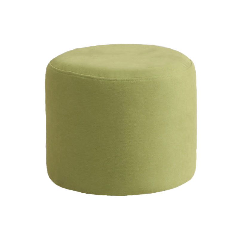Contemporary Pure Color Footstool Round Tear Resistant Footstool
