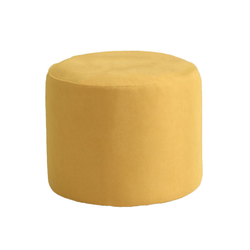 Contemporary Pure Color Footstool Round Tear Resistant Footstool