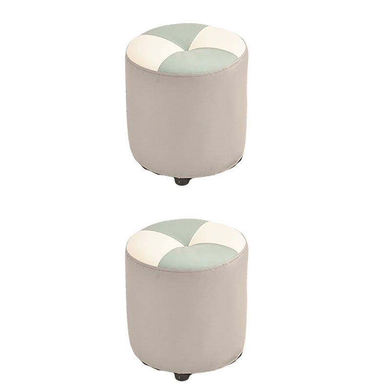 Modern Leather Pouf Stain Resistant Color Pouf for Drawing Room