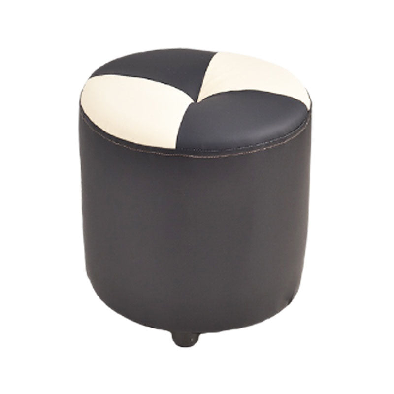 Modern Leather Pouf Stain Resistant Color Pouf for Drawing Room