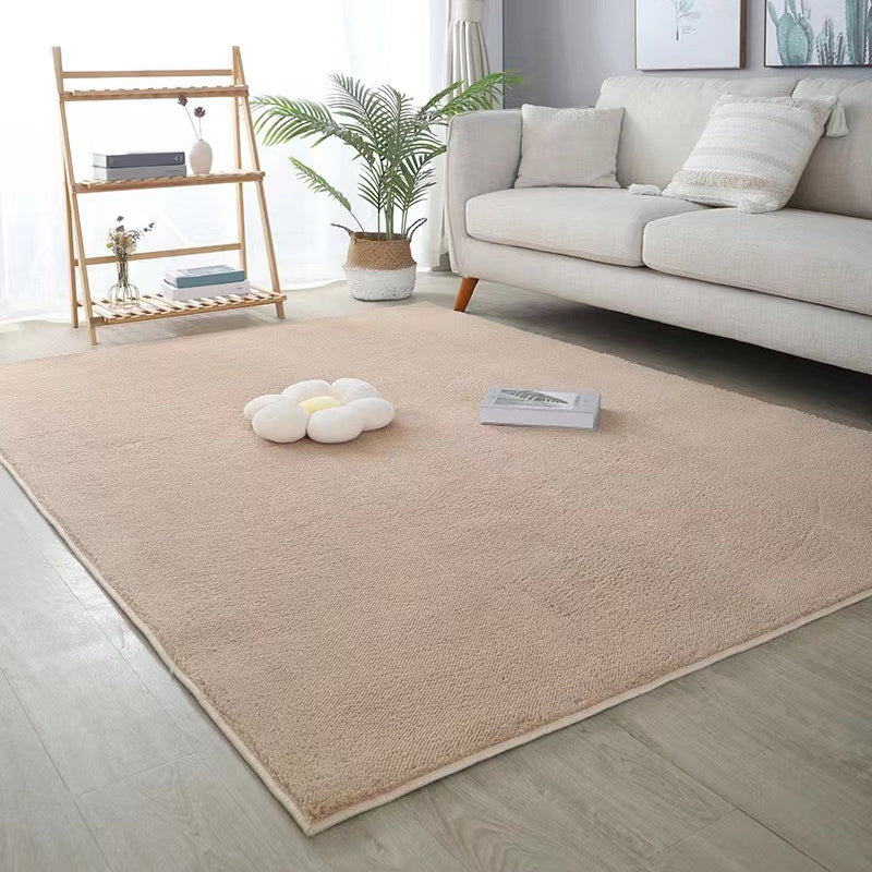 Green Casual Rug Polyester Pure Color Indoor Rug Washable Rug for Home Decor