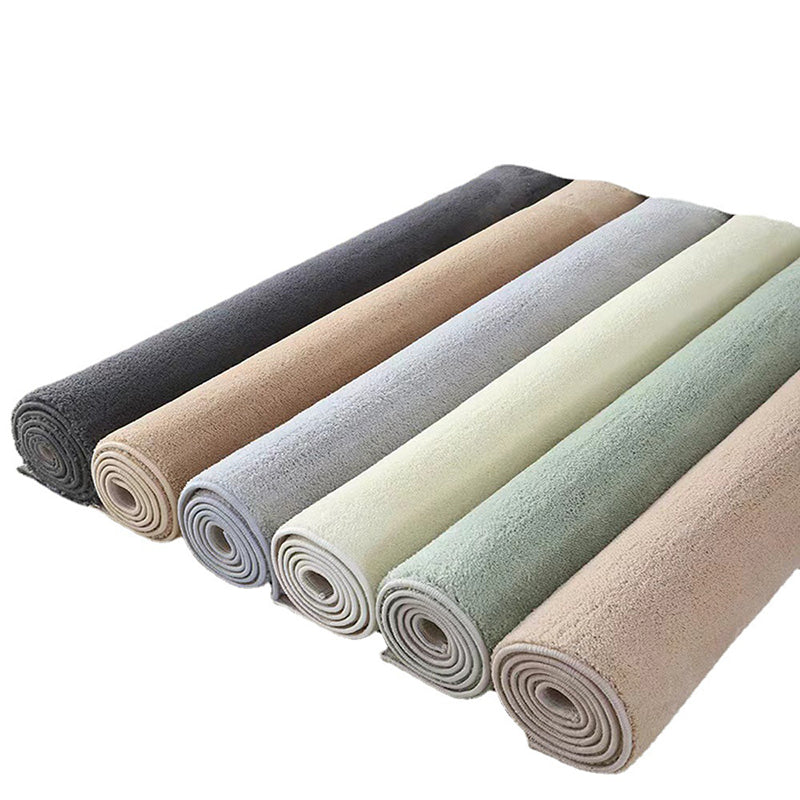 Tapis décontracté vert en Polyester, couleur Pure, pour l'intérieur, lavable, pour la décoration de la maison