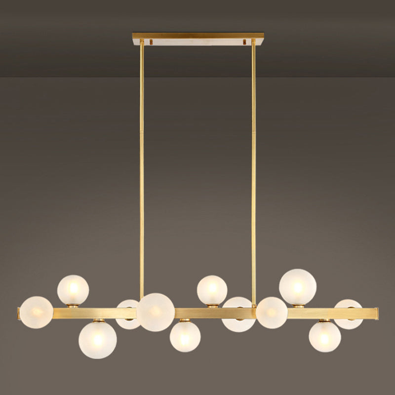 Simplicity Linear Hanging Pendant Lights Glass Pendant Light Fixtures in Gold