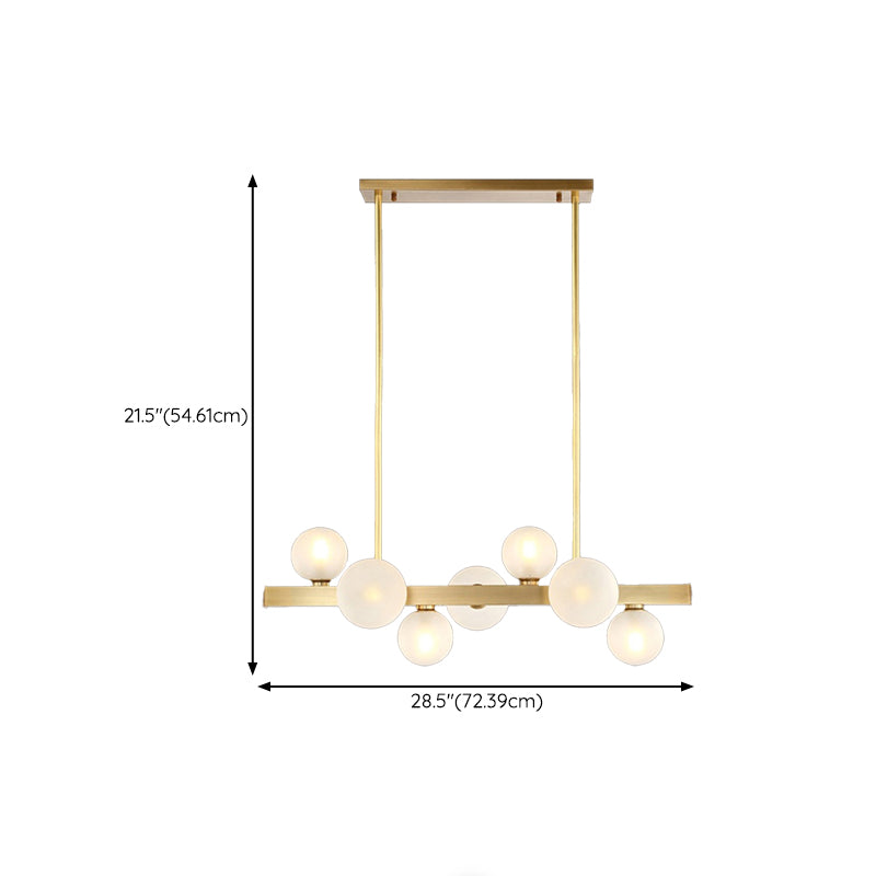 Simplicity Linear Hanging Pendant Lights Glass Pendant Light Fixtures in Gold