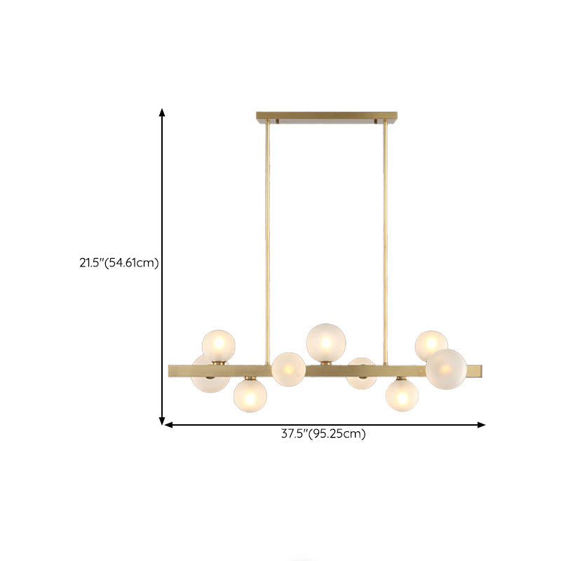 Simplicity Linear Hanging Pendant Lights Glass Pendant Light Fixtures in Gold