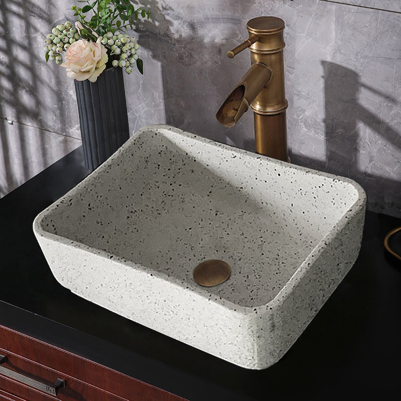 Modern Vessel Bathroom Sink Porcelain Vessel Lavatory Sink with Faucet