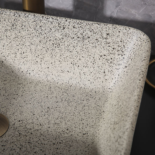 Modern Vessel Bathroom Sink Porcelain Vessel Lavatory Sink with Faucet