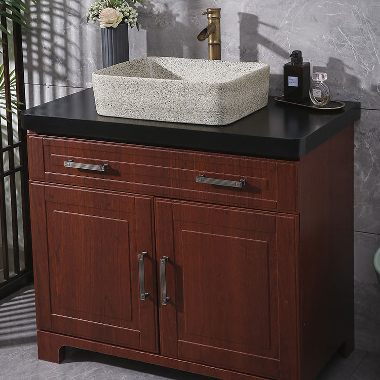 Modern Vessel Bathroom Sink Porcelain Vessel Lavatory Sink with Faucet