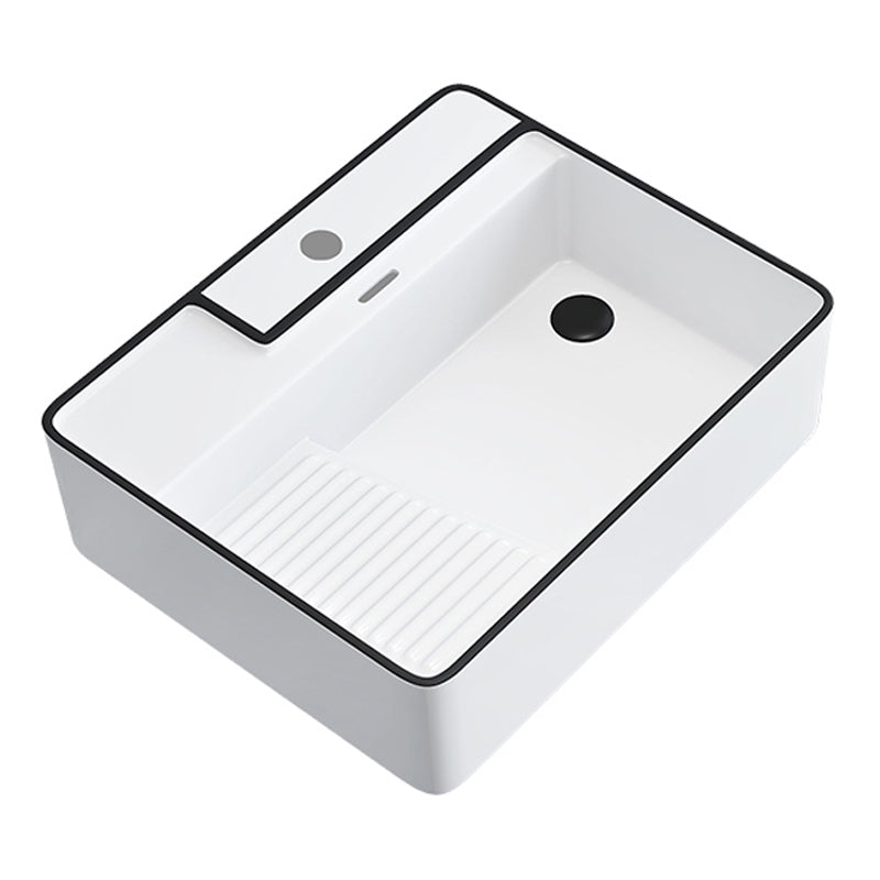Porcelain Trough Bathroom Sink Traditional Trough Bathroom Sink With Basin