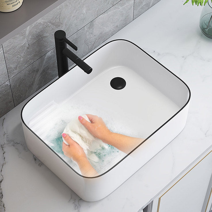 Porcelain Trough Bathroom Sink Traditional Trough Bathroom Sink With Basin
