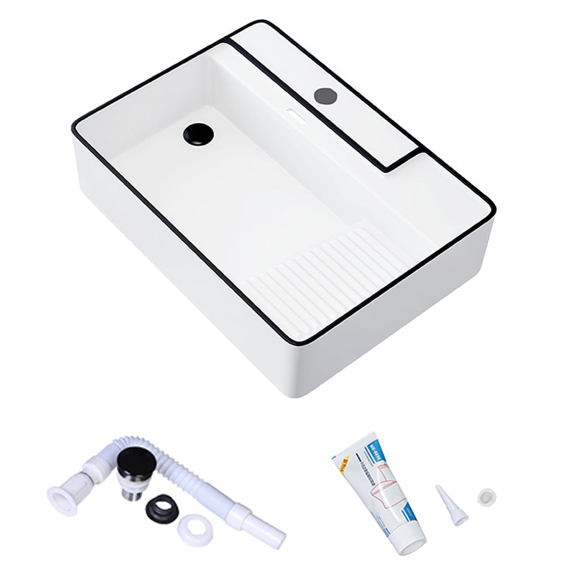 Porcelain Trough Bathroom Sink Traditional Trough Bathroom Sink With Basin