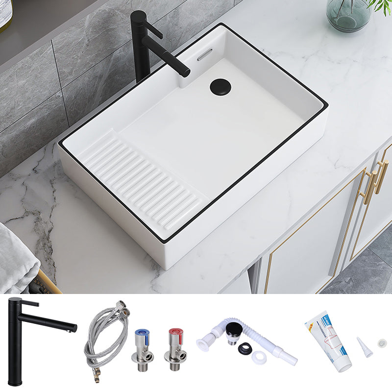 Porcelain Trough Bathroom Sink Traditional Trough Bathroom Sink With Basin