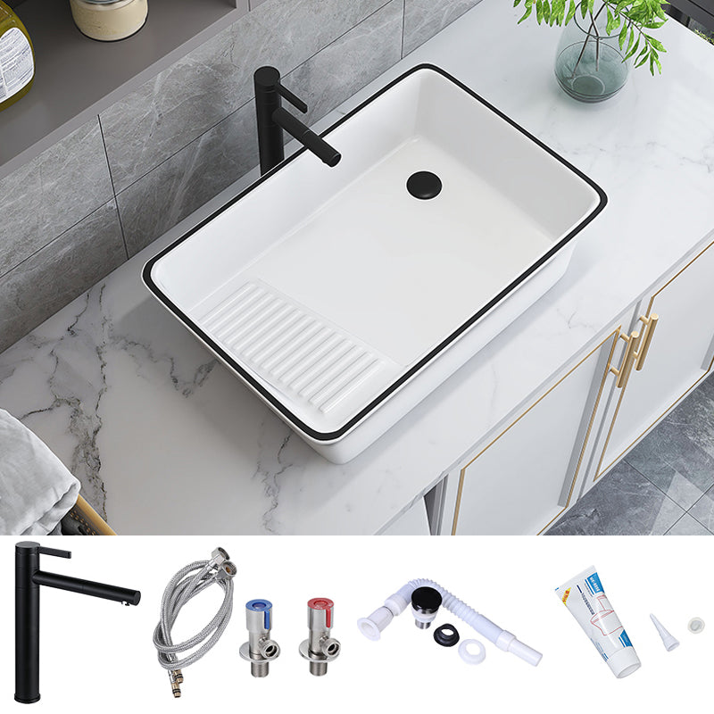 Porcelain Trough Bathroom Sink Traditional Trough Bathroom Sink With Basin