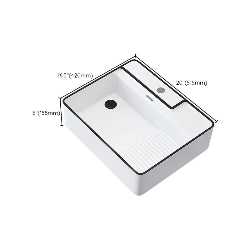 Porcelain Trough Bathroom Sink Traditional Trough Bathroom Sink With Basin