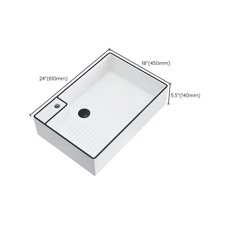 Porcelain Trough Bathroom Sink Traditional Trough Bathroom Sink With Basin