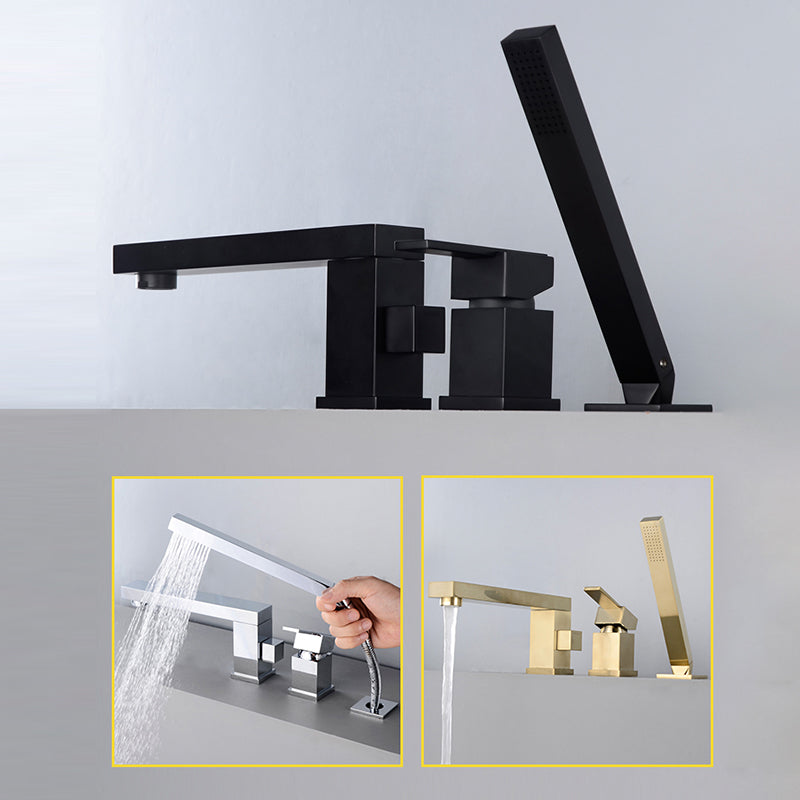 Deck Mounted Metal Freestanding Tub Filler Swivel Freestanding Faucet