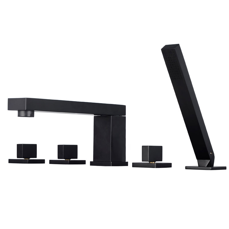 Deck Mounted Metal Freestanding Tub Filler Swivel Freestanding Faucet