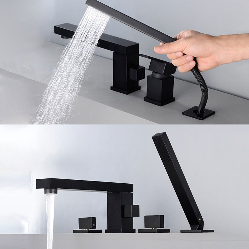 Deck Mounted Metal Freestanding Tub Filler Swivel Freestanding Faucet