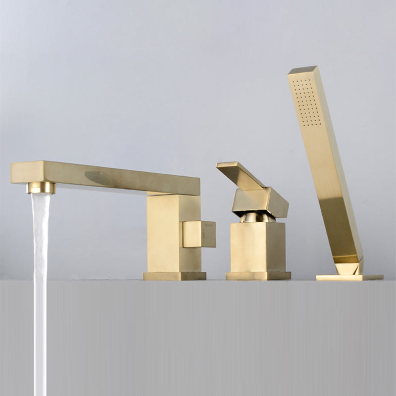 Deck Mounted Metal Freestanding Tub Filler Swivel Freestanding Faucet